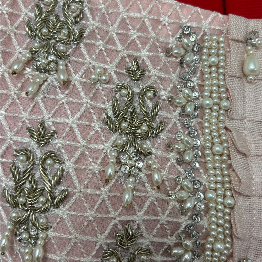 Embroidered Peach Lawn Kurta Set View 5